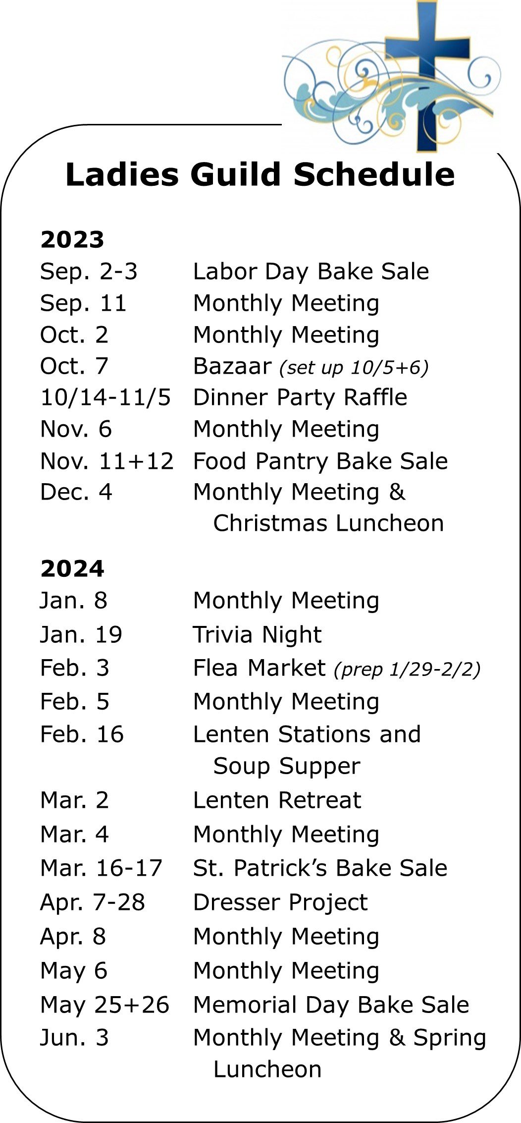 Ladies Guild Sacred Heart Catholic Church